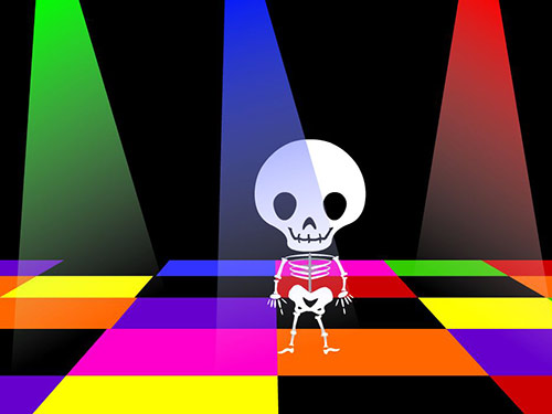 dancing skeleton