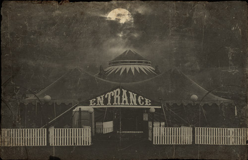 photoshopped image of circus tent