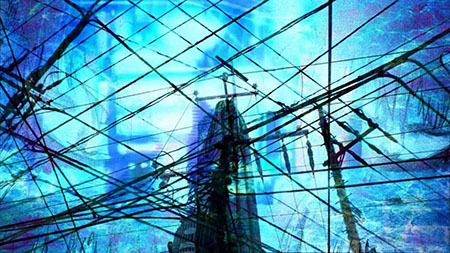 image of electrical and telephone wires