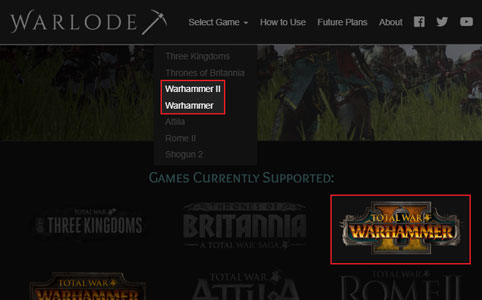 screencapture of selecting games